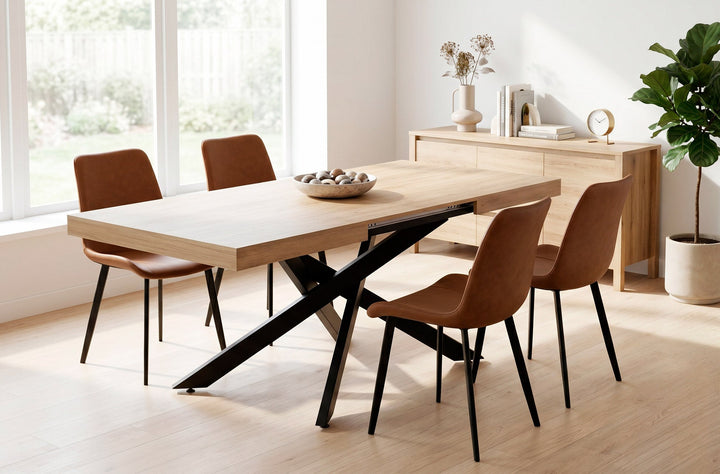 Mesa extensible Leonardo de Kifoni: así queda una vez montado el mueble