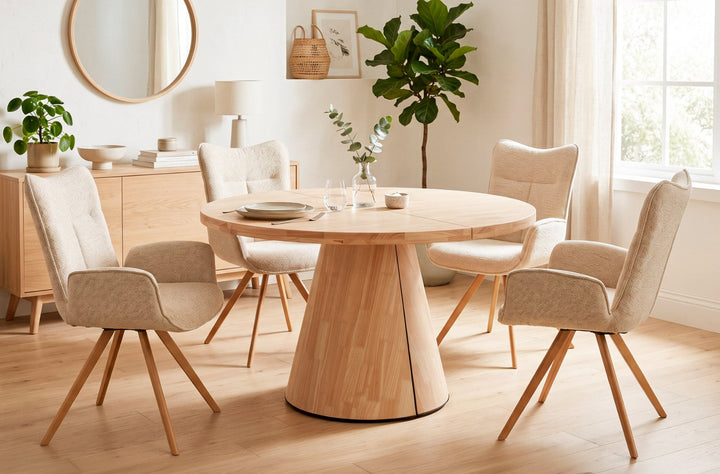 Mesa de comedor extensible Kenia de Kifoni en un ambiente real
