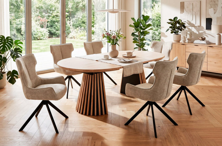 Mesa de comedor extensible Grove de Kifoni en un ambiente real