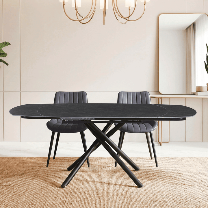 Mesa de comedor extensible automática Gyro de Kifoni en un ambiente real