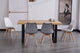 Mesa de comedor Loft roble Nordish y negro, vista 3