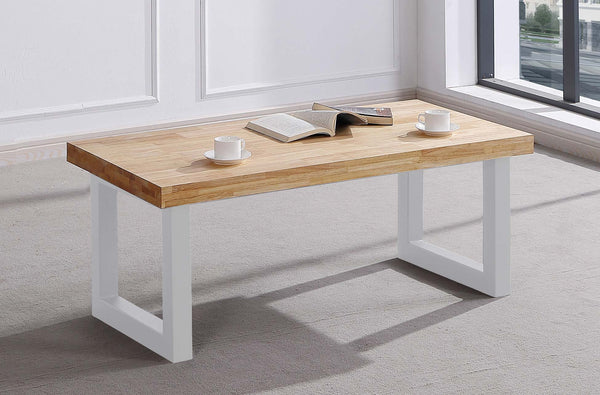 Mesa de centro elevable Loft en color blanco