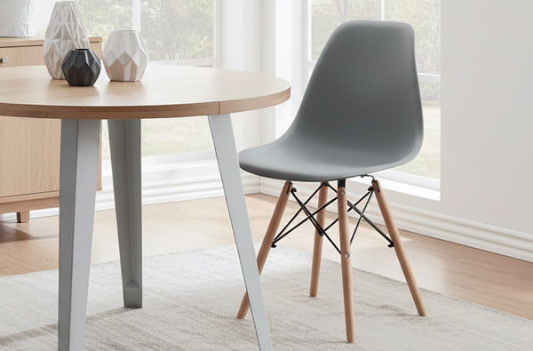 Silla de comedor París pata nórdica en color gris