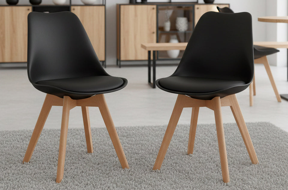Silla de comedor Bistro negro