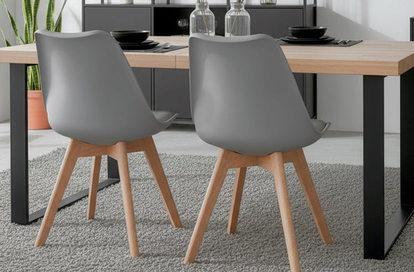 Silla de comedor Bistro en color gris