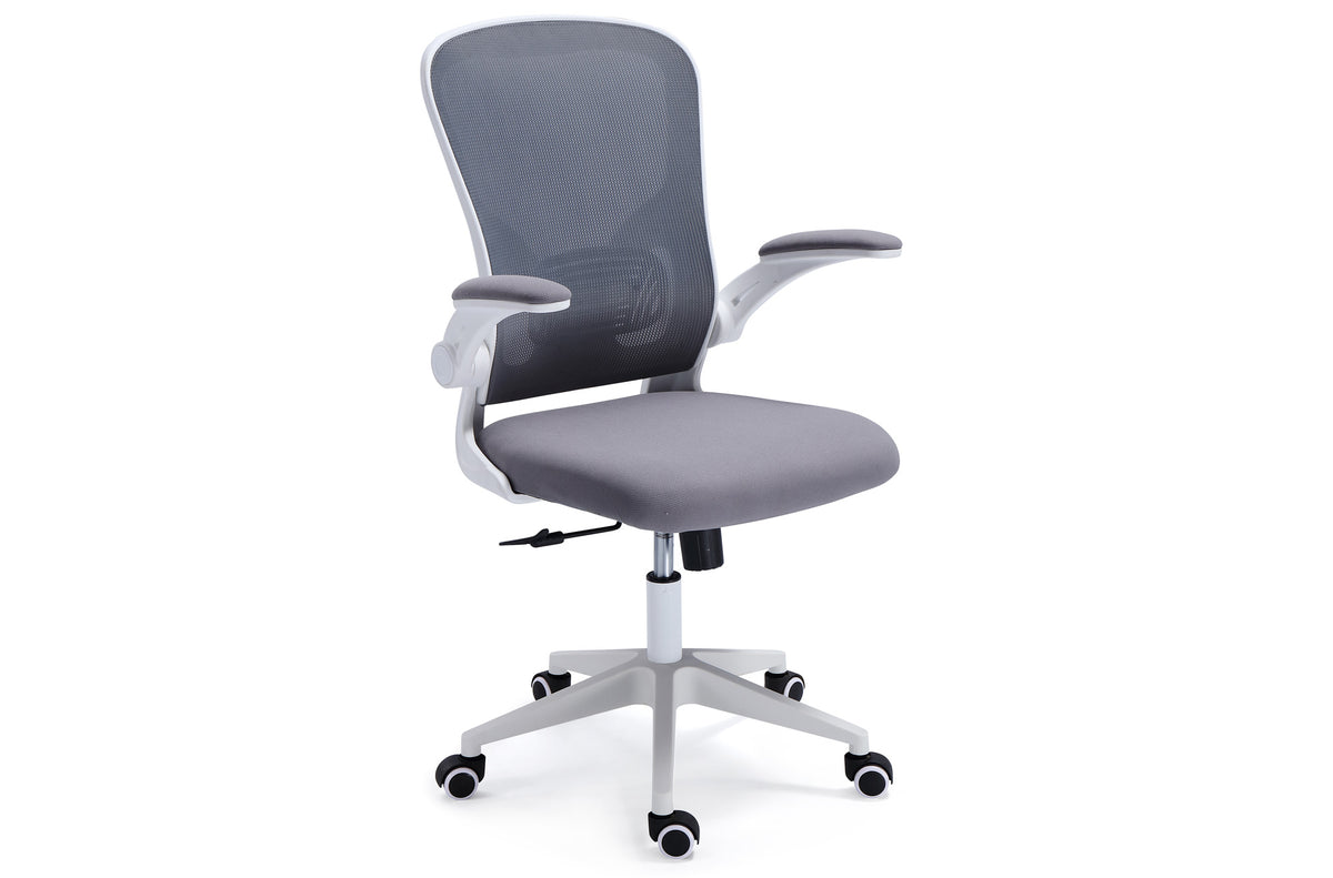 Silla de oficina giratoria Lexi gris y blanco
