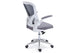 Silla de oficina giratoria Lexi gris y blanco, vista 4