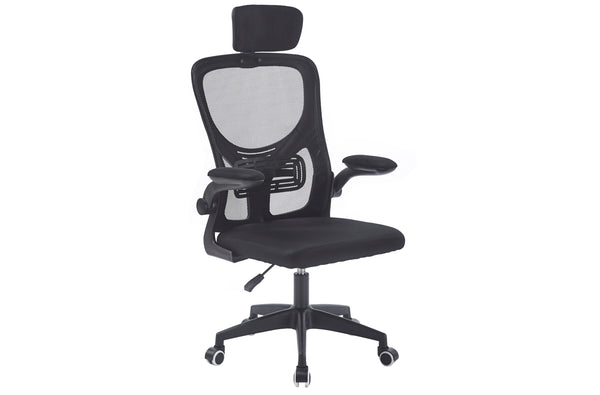 Silla de oficina Aero con reposacabezas negro