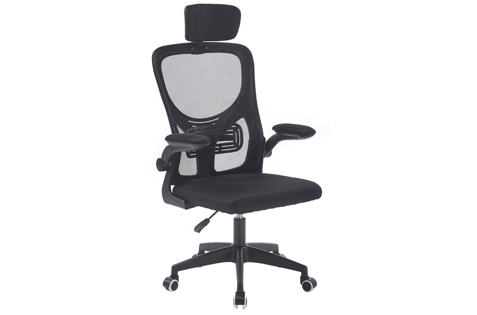 Silla de oficina Aero con reposacabezas negro