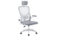 Silla de oficina Aero con reposacabezas gris