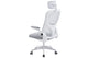 Silla de oficina Aero con reposacabezas gris, vista 2
