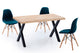 Mesa de comedor X-Loft roble y negro, vista 4