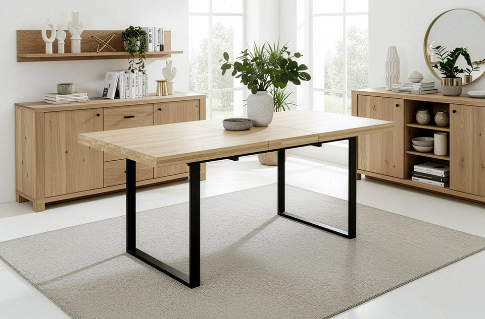 Mesa de comedor extensible Natural
