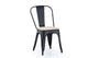Silla de comedor Tolix negro asiento roble, vista 2