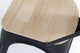 Silla de comedor Tolix negro asiento roble, vista 4