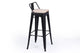 Taburete alto Tolix negro asiento roble, vista 2