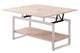 Mesa de centro elevable Steve en color blanco, vista 3
