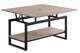 Mesa de centro elevable Steve en color negro, vista 2