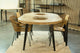 Mesa de comedor Redonda Berg en color negro, madera, metal, otro ángulo (2) — imagen 3