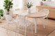 Mesa de comedor redonda extensible Berg en color blanco, vista 2