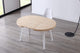 Mesa de comedor Redonda Berg en color blanco, madera, metal, detalle — imagen 2