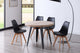Mesa de comedor Redonda Berg en color negro, madera, metal, otro ángulo — imagen 5