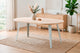 Mesa de comedor redonda extensible Berg-E en color blanco