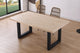 Mesa de comedor Loft roble Nordish y negro, vista 3