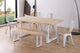 Mesa de comedor Loft roble Nordish y blanco