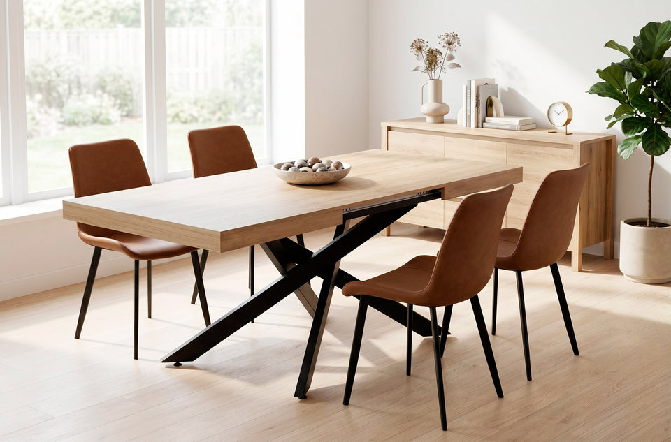 Mesa de comedor extensible Leonardo