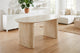Mesa de comedor oval extensible Pietra travertino