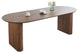 Mesa de comedor oval extensible Pietra en color nogal, vista 4