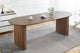 Mesa de comedor oval extensible Pietra en color nogal, vista 6