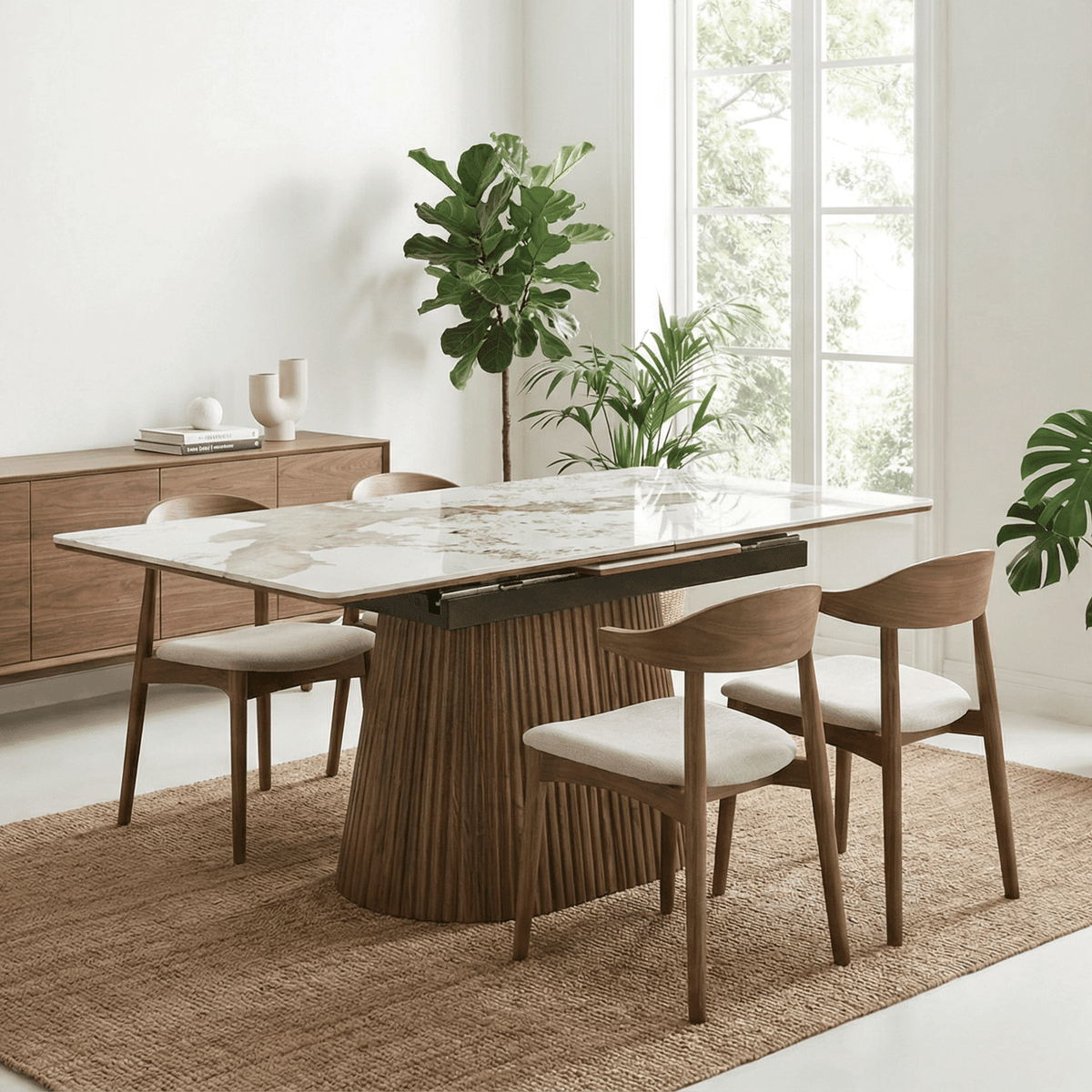 Mesa de comedor extensible Angelina