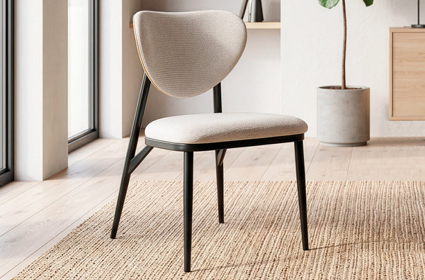 Silla de comedor Moon en color beige