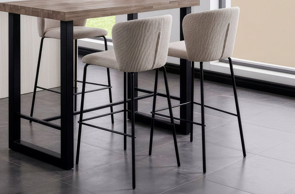 Taburete alto Margot en color beige