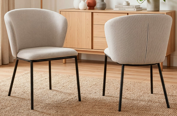 Silla de comedor Margot en color beige