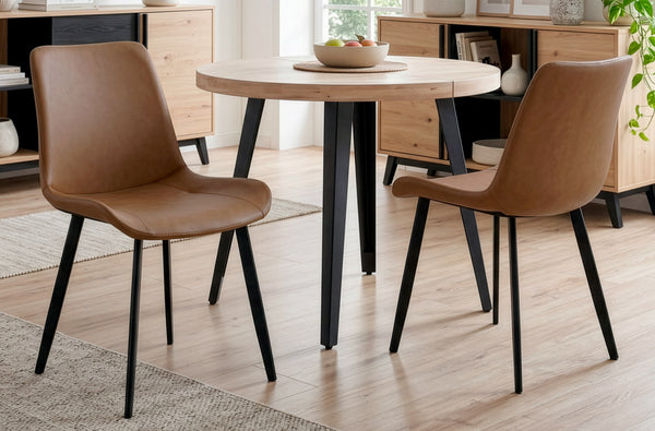 Silla de comedor Lis Cuir negro