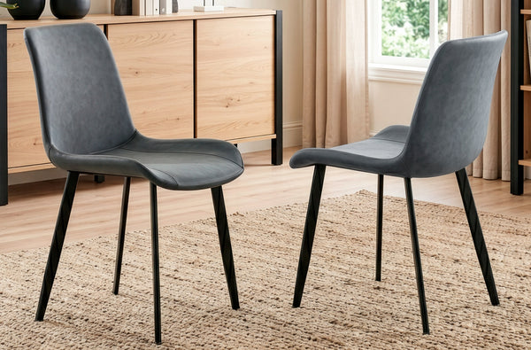 Silla de comedor Lis Cuir gris