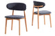 Silla de comedor Vera en color gris, vista 4