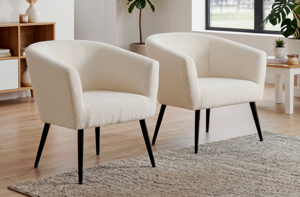Butaca circular Melrose Linen Nature