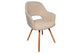 Silla de comedor giratoria Rimor en color beige, vista 2