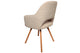 Silla de comedor giratoria Rimor en color beige, vista 4