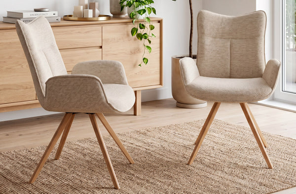 Silla de comedor Mireia en color beige