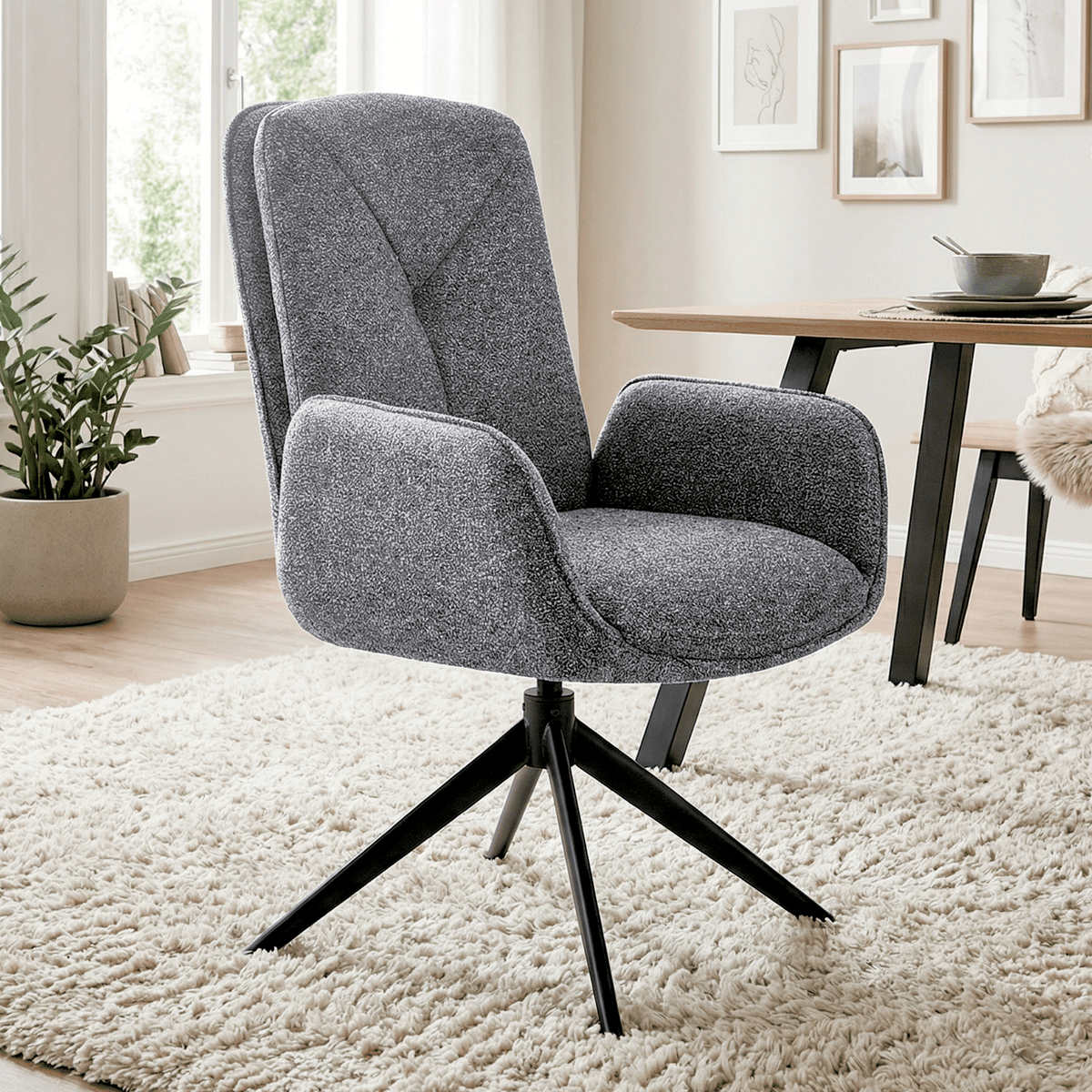 Silla de comedor giratoria Feel