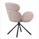 Silla de comedor giratoria Love en color beige, vista 3