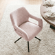 Silla de comedor giratoria Opera en color beige