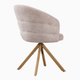 Silla de comedor giratoria Montreux en color beige, vista 3