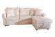 Sofá cama chaise longue con arcón corduroy crema, vista 2