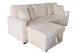 Sofá cama chaise longue con arcón corduroy crema, vista 3